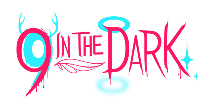 webcomic logo - text 'Nine in the Dark'